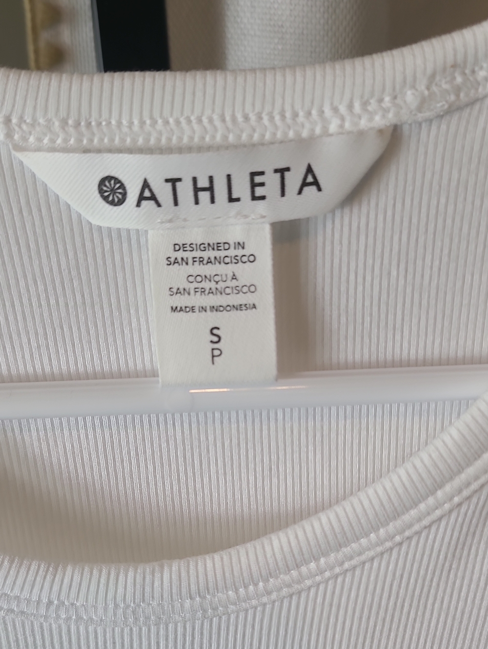 Athleta White Ribbed Tank Top Size Small. New Without Tags - Picture 2 of 4